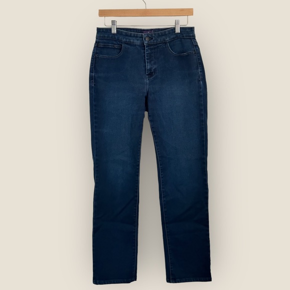 NYDJ Marilyn Straight 5-Pocket Lift Tuck Technology Jeans in Quinn (8) - Picture 1 of 12